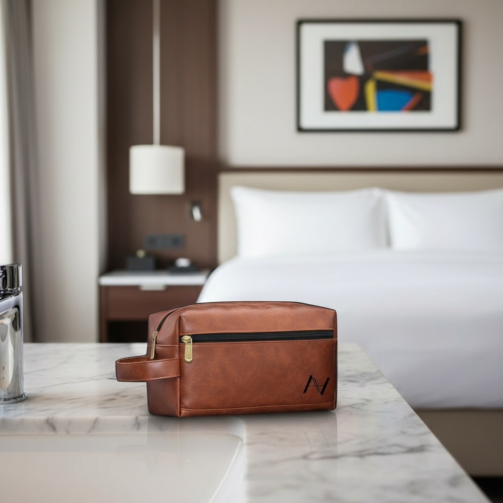 Brown Toiletry Bag | Arthur Alan